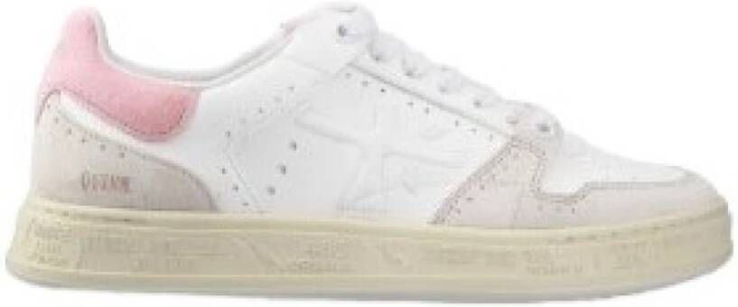Premiata Witte Sneakers met Kalfsleren Inzet