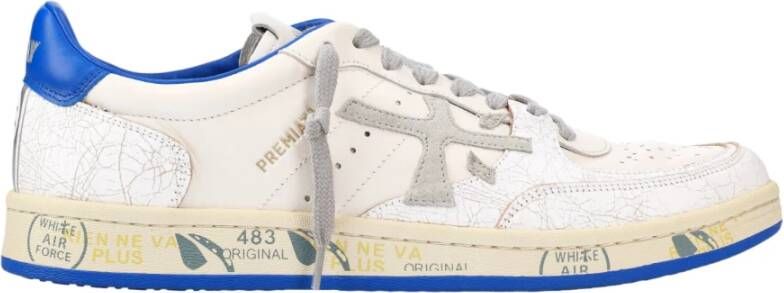 PREMIATA Lage Sneakers Heren Clay Maat: 40 Materiaal: Leer Kleur: Wit