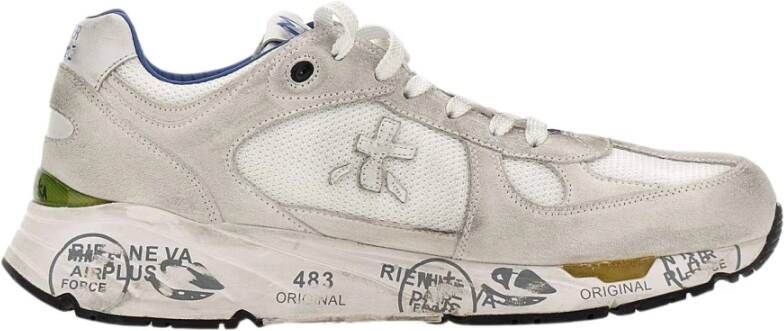 Premiata Vintage Nineties Style Sneakers Gray Heren