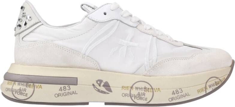 Premiata Sneakers in retrostijl met innovatieve structuur White Dames