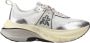 Premiata Witte Stof Hill Sneakers met Zilveren Leren Details - Thumbnail 1
