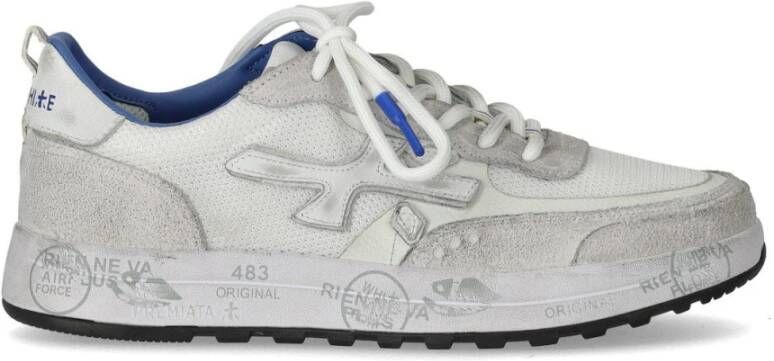 Premiata Witte Suède Mesh Leren Sneaker