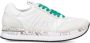 Premiata Witte Suède Sneakers met Groene Veters - Thumbnail 1