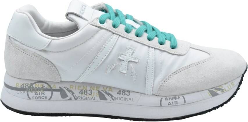 Premiata Witte Veterschoenen Casual Glam