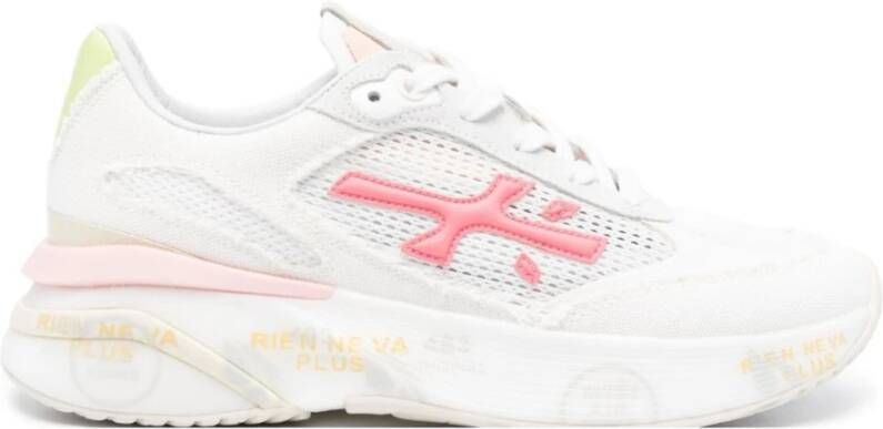 Premiata Witte Veterschoenen met Inzetontwerp