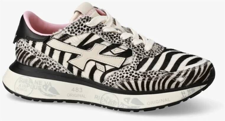 Premiata Witte zwarte sneakers voor vrouwen