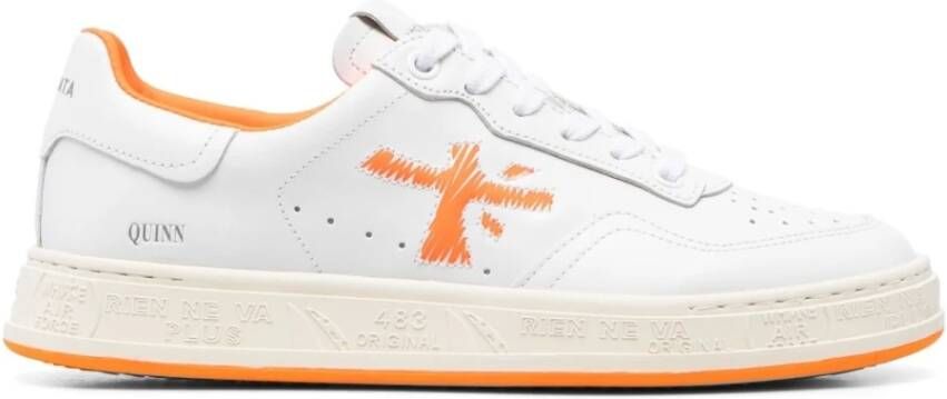 Premiata Witte Oranje Quinnd Sneakers voor Vrouwen White Dames