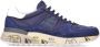 Premiata Zachte suède en nylon sneakers met aangepaste logo zool Blauw Heren - Thumbnail 5