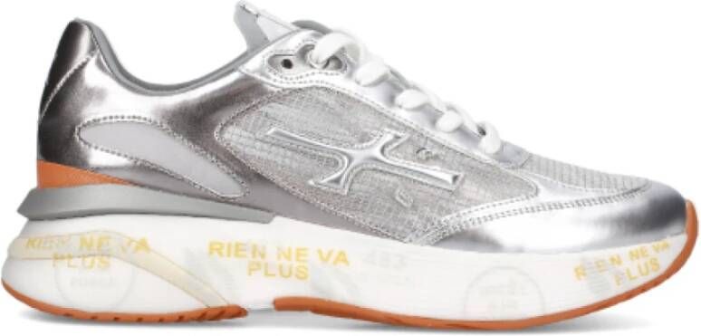 Premiata Zilveren Sneakers met Dikke Zool