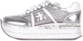 Premiata Zilveren Sneakers met Logo Details