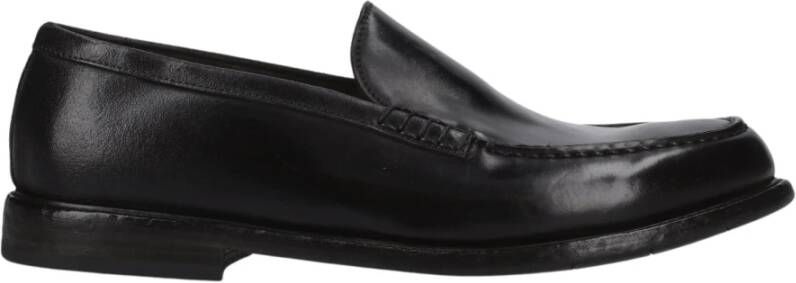 Premiata Zwarte Horse Leather Loafer met leren zool