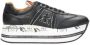 Premiata Chunky Leren Sneaker met Klassieke Prints Black Dames - Thumbnail 2