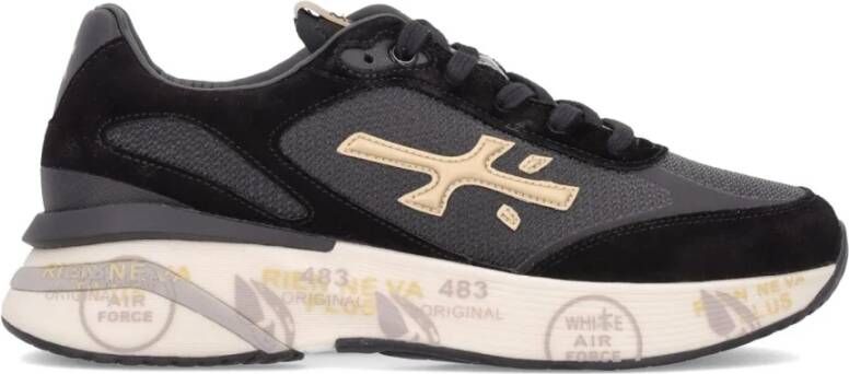 PREMIATA Lage Sneakers Dames Moerun-d Maat: 38 Materiaal: Suède Kleur: Zwart