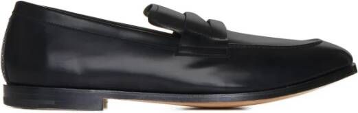 Premiata Zwarte platte schoenen amandel teen Black Heren