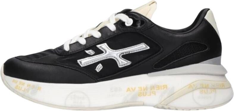 Premiata Zwarte sneaker Moerun-D met nylon en leer Black Dames