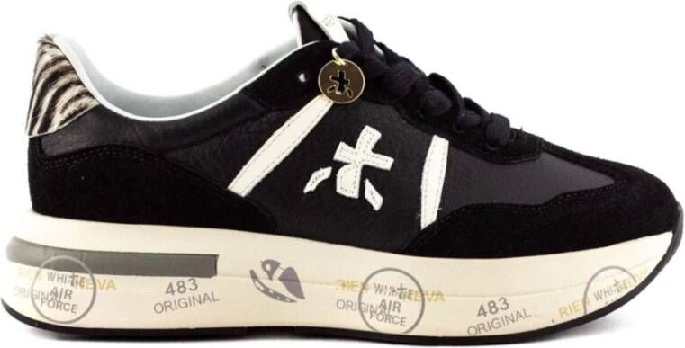 Premiata Zwarte Sneakers Aw25 Stijl