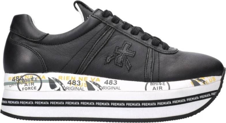 Premiata Beth sneakers met plateauzool Zwart - Foto 4