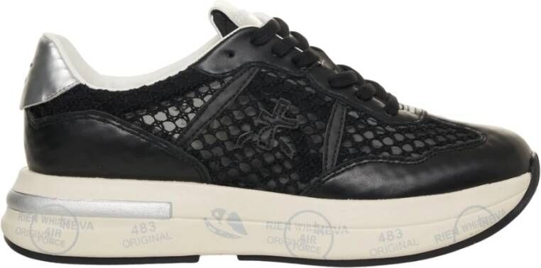 Premiata Low-Top Sneakers 'Cassie' in zwart
