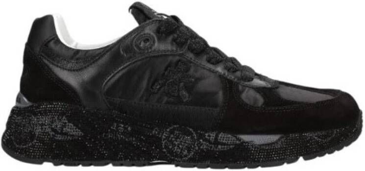 Premiata Zwarte Sneakers met Katoenen Veters