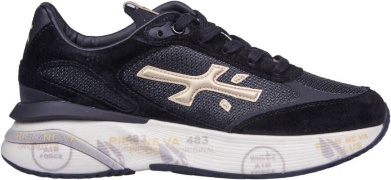 PREMIATA Lage Sneakers Dames Moerun-d Maat: 38 Materiaal: Suède Kleur: Zwart