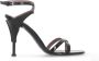 Premiata Zwarte Stiletto Hak Leren Sandalen - Thumbnail 1
