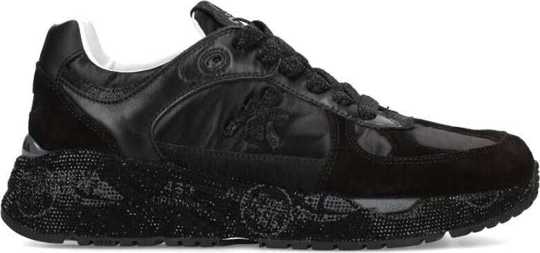 Premiata Zwarte Suède Sneakers van Leer Black Dames