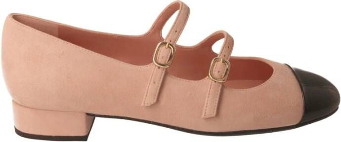 Pretty Ballerinas Dames Nude Suède Ballerina Schoenen Pink Dames