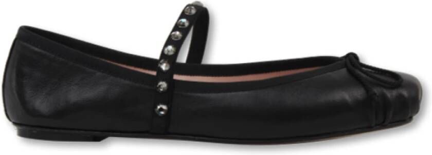 Pretty Ballerinas Kristalversierde zalmroze ballerina schoenen Black Dames