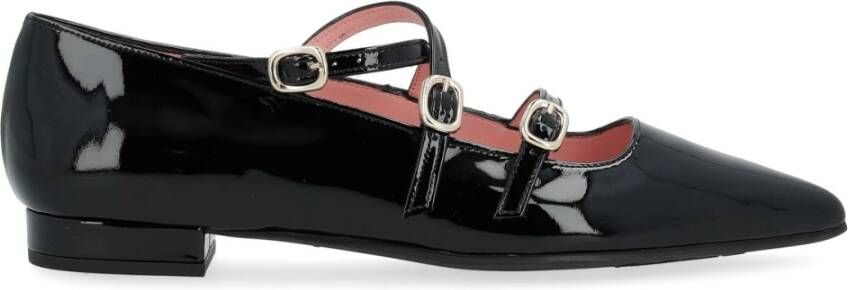 Pretty Ballerinas Zwarte lakleren puntige ballerina Black Dames