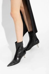 Proenza Schouler Enkellaarzen met 'Spike'-hakken van leer Zwart Dames