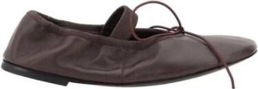 Proenza Schouler Leren Ballerina Flats Strik Detail