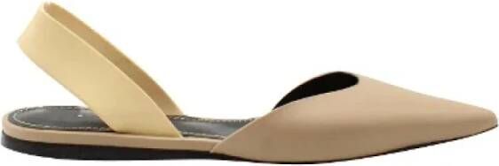 Proenza Schouler Pre-owned Leather flats Beige Dames