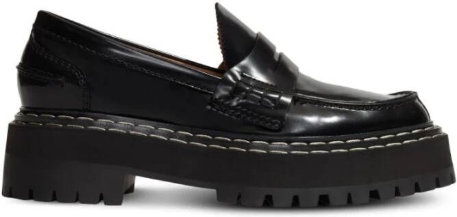 Proenza Schouler Trendy Lug Sole Platform Loafers Black Dames
