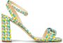 Prosperine Multicolor Stoffen Sandaal met Accessoire Multicolor Dames - Thumbnail 1
