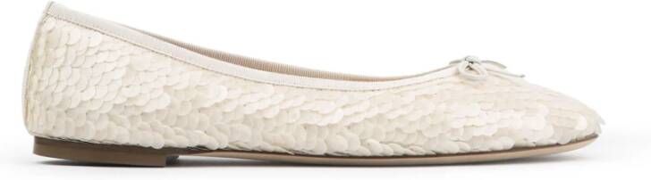 Prosperine Pailletten Ballerina's met Strikdetail