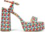 Prosperine Sandaal van geruite stof met 110 mm hak Multicolor Dames - Thumbnail 1