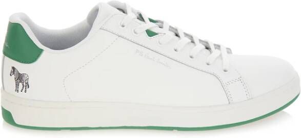 PS By Paul Smith Albany Leren Sneakers Wit Groen