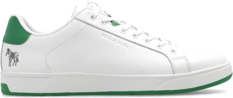 Paul Smith Witte Sneakers met Limoengroene Accenten White Heren