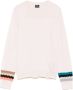 PS By Paul Smith Beige Trui met Ronde Hals en Ribgebreide Boorden - Thumbnail 1