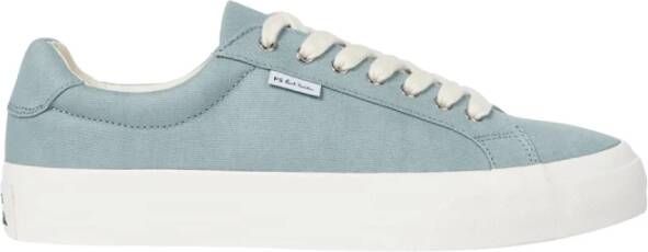 PS By Paul Smith Blauwe Canvas Lage Top Veterschoenen