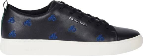 PS By Paul Smith Geborduurde Leren Sneakers voor Fietsers