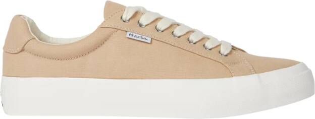 PS By Paul Smith Laag Uitgesneden Beige Canvas Sneakers