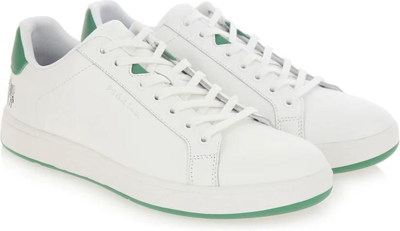 PS By Paul Smith Albany Leren Sneakers Wit Groen