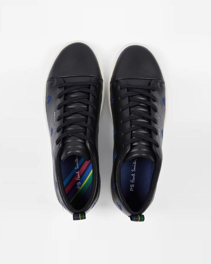 PS By Paul Smith Geborduurde Leren Sneakers voor Fietsers