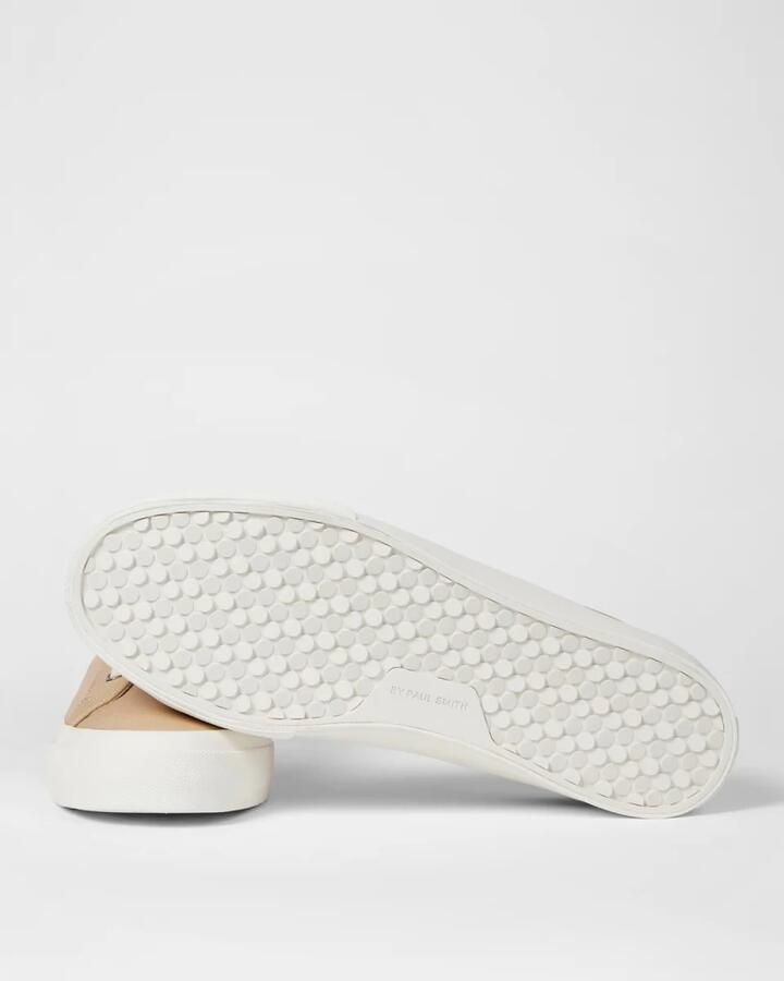 PS By Paul Smith Laag Uitgesneden Beige Canvas Sneakers