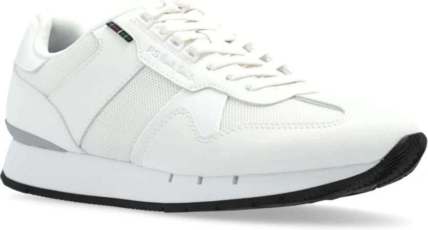 PS By Paul Smith Witte Mesh Leren Veterschoenen