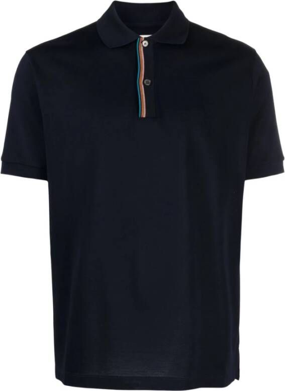 PS By Paul Smith Regenboog Streep Polo Shirt Blauw