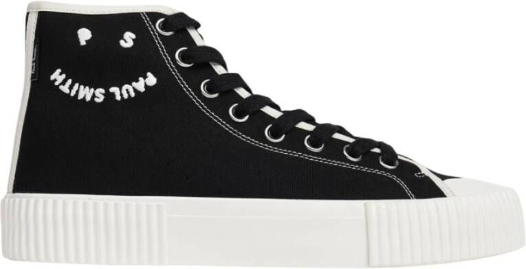 PS By Paul Smith Zwarte Logo High-Top Sneakers Black Heren