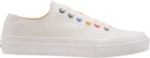 PS By Paul Smith Witte katoenen sneakers met veelkleurige veterogen White Heren