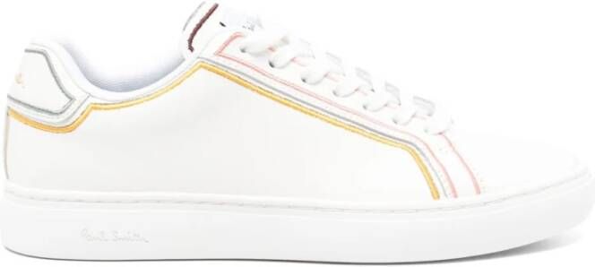 PS By Paul Smith Witte Geborduurde Veterschoenen Vrouwen